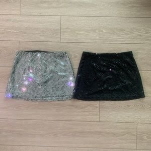 Lot of 2 Custom Sparkly Sequins Skirts